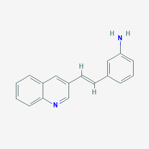 molecular formula C17H14N2 B11868610 3-(2-(Quinolin-3-yl)vinyl)aniline CAS No. 1222-82-8