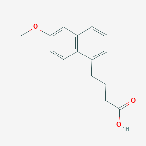 molecular formula C15H16O3 B11868676 4-(6-methoxynaphthalen-1-yl)butanoic Acid CAS No. 31184-48-2