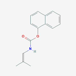 molecular formula C15H15NO2 B11868679 Naphthalen-1-yl (2-methylprop-1-en-1-yl)carbamate CAS No. 88309-51-7