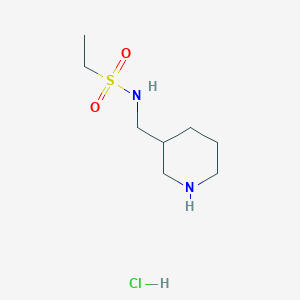 molecular formula C8H19ClN2O2S B11868693 N-(piperidin-3-ylmethyl)ethanesulfonamide hydrochloride 
