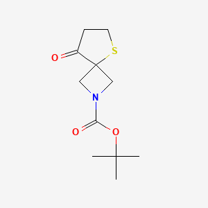 molecular formula C11H17NO3S B11868701 tert-Butyl 8-oxo-5-thia-2-azaspiro[3.4]octane-2-carboxylate 