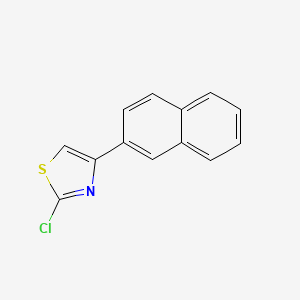 molecular formula C13H8ClNS B11868773 2-Chloro-4-(naphthalen-2-yl)thiazole 