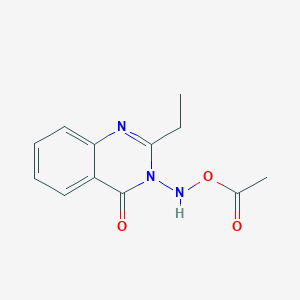 molecular formula C12H13N3O3 B11868831 3-(Acetoxyamino)-2-ethylquinazolin-4(3H)-one CAS No. 114914-23-7