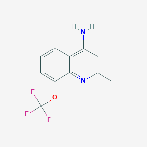 molecular formula C11H9F3N2O B11868854 2-Methyl-8-(trifluoromethoxy)quinolin-4-amine CAS No. 1189105-74-5
