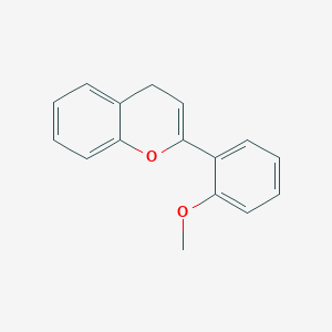 molecular formula C16H14O2 B11868862 2-(2-Methoxyphenyl)-4H-1-benzopyran CAS No. 88215-08-1
