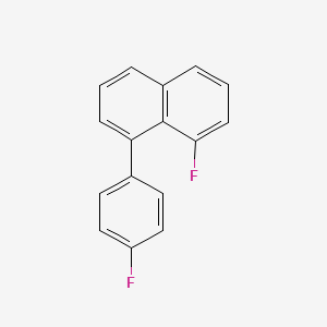 molecular formula C16H10F2 B11868890 1-Fluoro-8-(4-fluorophenyl)naphthalene 