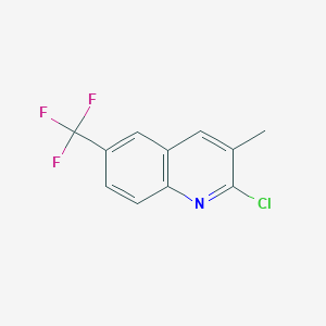 molecular formula C11H7ClF3N B11868936 2-Chloro-3-methyl-6-(trifluoromethyl)quinoline 