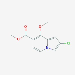 molecular formula C11H10ClNO3 B11868955 Methyl 2-chloro-8-methoxyindolizine-7-carboxylate 