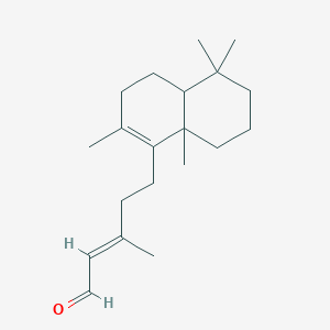 molecular formula C20H32O B011869 3-Methyl-5-(3,4,4a,5,6,7,8,8a-octahydro-2,5,5,8a-tetramethyl-1-naphthyl)pent-2-en-1-al CAS No. 19889-13-5