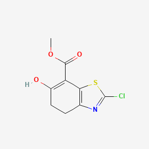 molecular formula C9H8ClNO3S B11869016 Methyl 2-chloro-6-hydroxy-4,5-dihydrobenzo[d]thiazole-7-carboxylate 