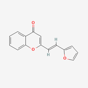 molecular formula C15H10O3 B11869031 2-(2-(Furan-2-yl)vinyl)-4H-chromen-4-one 