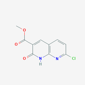 molecular formula C10H7ClN2O3 B11869047 Methyl 7-chloro-2-oxo-1,2-dihydro-1,8-naphthyridine-3-carboxylate 