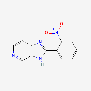 molecular formula C12H8N4O2 B11869059 2-(2-Nitrophenyl)-1H-imidazo(4,5-c)pyridine CAS No. 75007-80-6
