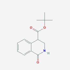 molecular formula C14H17NO3 B11869088 tert-Butyl 1-oxo-1,2,3,4-tetrahydroisoquinoline-4-carboxylate 