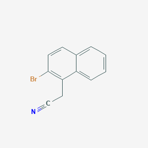 molecular formula C12H8BrN B11869097 2-(2-Bromonaphthalen-1-yl)acetonitrile 