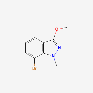 molecular formula C9H9BrN2O B11869101 7-Bromo-3-methoxy-1-methyl-1H-indazole 