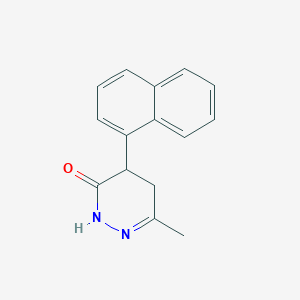 molecular formula C15H14N2O B11869122 6-Methyl-4-(naphthalen-1-yl)-4,5-dihydropyridazin-3(2H)-one 