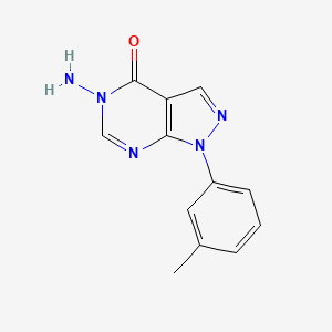 molecular formula C12H11N5O B11869130 5-Amino-1-(m-tolyl)-1H-pyrazolo[3,4-d]pyrimidin-4(5H)-one 