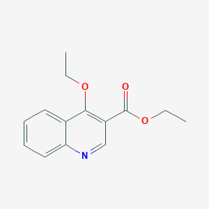 molecular formula C14H15NO3 B11869135 Ethyl 4-ethoxyquinoline-3-carboxylate CAS No. 13720-96-2