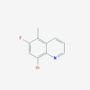 molecular formula C10H7BrFN B11869140 8-Bromo-6-fluoro-5-methylquinoline 