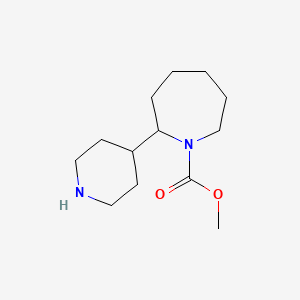 molecular formula C13H24N2O2 B11869142 Methyl 2-(piperidin-4-yl)azepane-1-carboxylate 