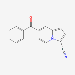 molecular formula C16H10N2O B11869149 7-Benzoylindolizine-3-carbonitrile CAS No. 113616-92-5