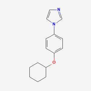 molecular formula C15H18N2O B11869172 1-[4-(cyclohexyloxy)phenyl]-1H-Imidazole 