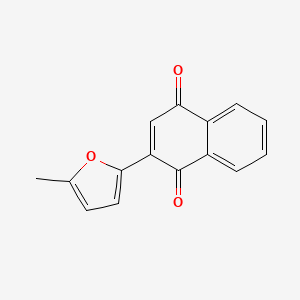 molecular formula C15H10O3 B11869213 2-(5-Methylfuran-2-yl)naphthalene-1,4-dione CAS No. 75689-18-8