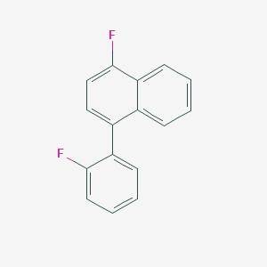 molecular formula C16H10F2 B11869258 1-Fluoro-4-(2-fluorophenyl)naphthalene 