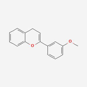 molecular formula C16H14O2 B11869301 2-(3-Methoxyphenyl)-4H-1-benzopyran CAS No. 88348-39-4