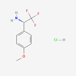 molecular formula C9H11ClF3NO B11869322 (S)-2,2,2-Trifluoro-1-(4-methoxyphenyl)ethanamine hydrochloride 