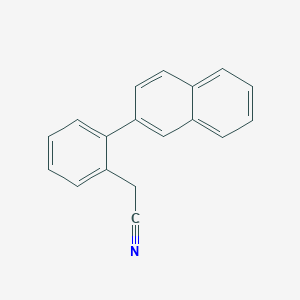 molecular formula C18H13N B11869335 2-(2-(Naphthalen-2-yl)phenyl)acetonitrile 