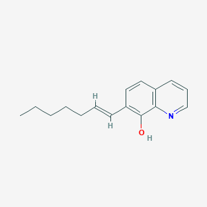 molecular formula C16H19NO B11869340 7-(Hept-1-EN-1-YL)quinolin-8-OL 