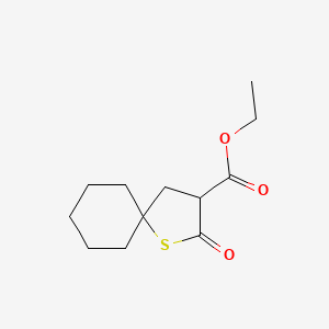 molecular formula C12H18O3S B11869363 Ethyl 2-oxo-1-thiaspiro[4.5]decane-3-carboxylate 