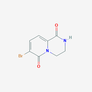 molecular formula C8H7BrN2O2 B11869408 7-Bromo-3,4-dihydro-2H-pyrido[1,2-a]pyrazine-1,6-dione 