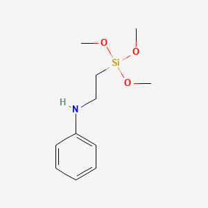 molecular formula C11H19NO3Si B11869416 N-(2-(Trimethoxysilyl)ethyl)aniline CAS No. 53213-34-6