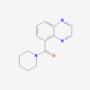 molecular formula C14H15N3O B11869465 Piperidin-1-yl(quinoxalin-5-yl)methanone 
