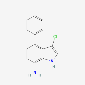 molecular formula C14H11ClN2 B11869476 3-Chloro-4-phenyl-1H-indol-7-amine CAS No. 919522-68-2