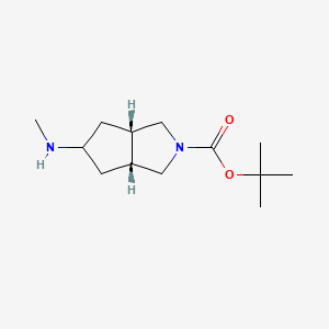 molecular formula C13H24N2O2 B11869487 tert-Butyl (3aR,5s,6aS)-5-(methylamino)hexahydrocyclopenta[c]pyrrole-2(1H)-carboxylate 
