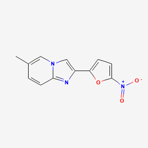molecular formula C12H9N3O3 B11869495 6-Methyl-2-(5-nitrofuran-2-yl)imidazo[1,2-a]pyridine CAS No. 61982-57-8