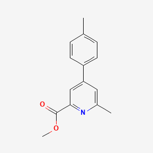 molecular formula C15H15NO2 B11869543 Methyl 6-methyl-4-(p-tolyl)picolinate 