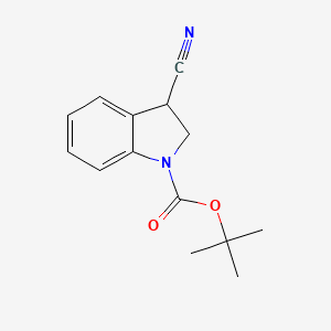 molecular formula C14H16N2O2 B11869564 tert-Butyl 3-cyanoindoline-1-carboxylate 
