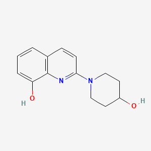molecular formula C14H16N2O2 B11869597 2-(4-Hydroxypiperidin-1-yl)quinolin-8-ol 