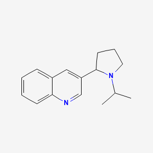 molecular formula C16H20N2 B11869633 3-(1-Isopropylpyrrolidin-2-yl)quinoline 