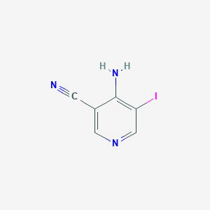 molecular formula C6H4IN3 B11869647 4-Amino-5-iodonicotinonitrile 
