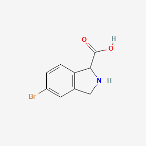 molecular formula C9H8BrNO2 B11869695 5-Bromoisoindoline-1-carboxylic acid 