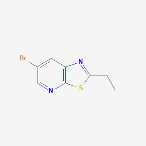 molecular formula C8H7BrN2S B11869710 6-Bromo-2-ethylthiazolo[5,4-b]pyridine 