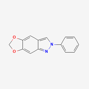 molecular formula C14H10N2O2 B11869714 2-Phenyl-2H-[1,3]dioxolo[4,5-F]indazole CAS No. 57695-86-0