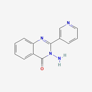 molecular formula C13H10N4O B11869728 3-Amino-2-(pyridin-3-YL)quinazolin-4(3H)-one 