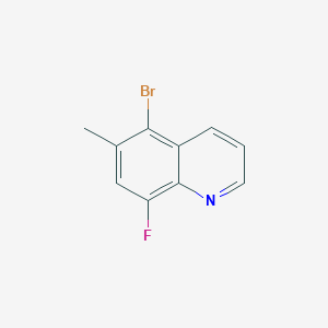 molecular formula C10H7BrFN B11869748 5-Bromo-8-fluoro-6-methylquinoline 